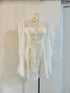 Vintage Deep Neckline Body-con Flare Mini Dress